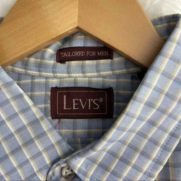 LEvi's Mens Vintage Big E Button Down Shirt Size XL 1970 - Picture 3 of 7